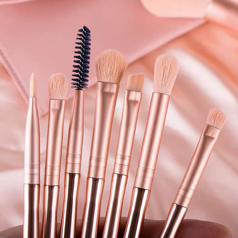Beautimax Luxury 15-Piece Rose Gold Makeup Brush Set with Travel Pouch