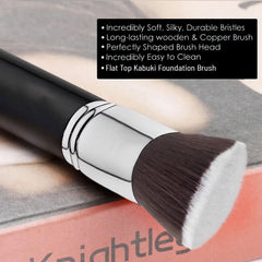 Flat Top Kabuki Foundation Brush for Liquid, Cream & Powder Makeup