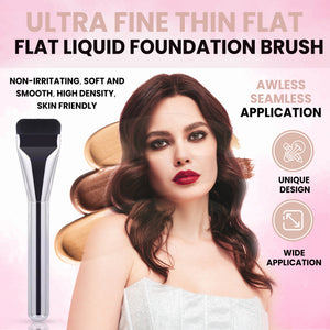 High-End Ultra Fine Thin Flat Liquid Foundation Brush | Smooth, Streak-Free Makeup Application