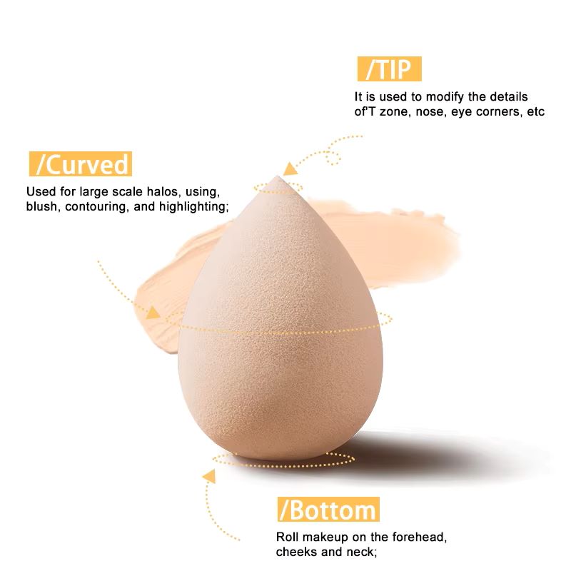 Nude Teardrop Beauty Blender Sponges Soft Latex-Free Makeup Puff