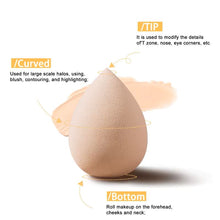 Load image into Gallery viewer, Nude Teardrop Beauty Blender Sponges Soft Latex-Free Makeup Puff