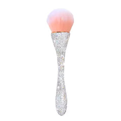 3-Piece Glitter Handle Makeup Brush Set – Luxury Blush & Powder Brushes with Rhinestone Design
