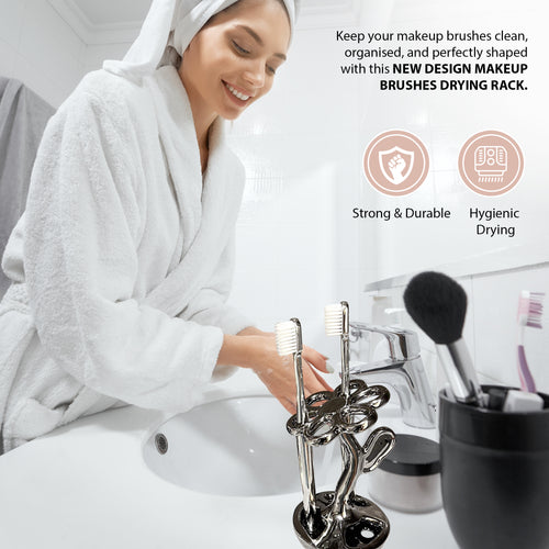 Makeup Brush Drying Rack & Vanity Organizer – Durable Professional  Desktop Brush Holder Stand for Fast, Hygienic Drying