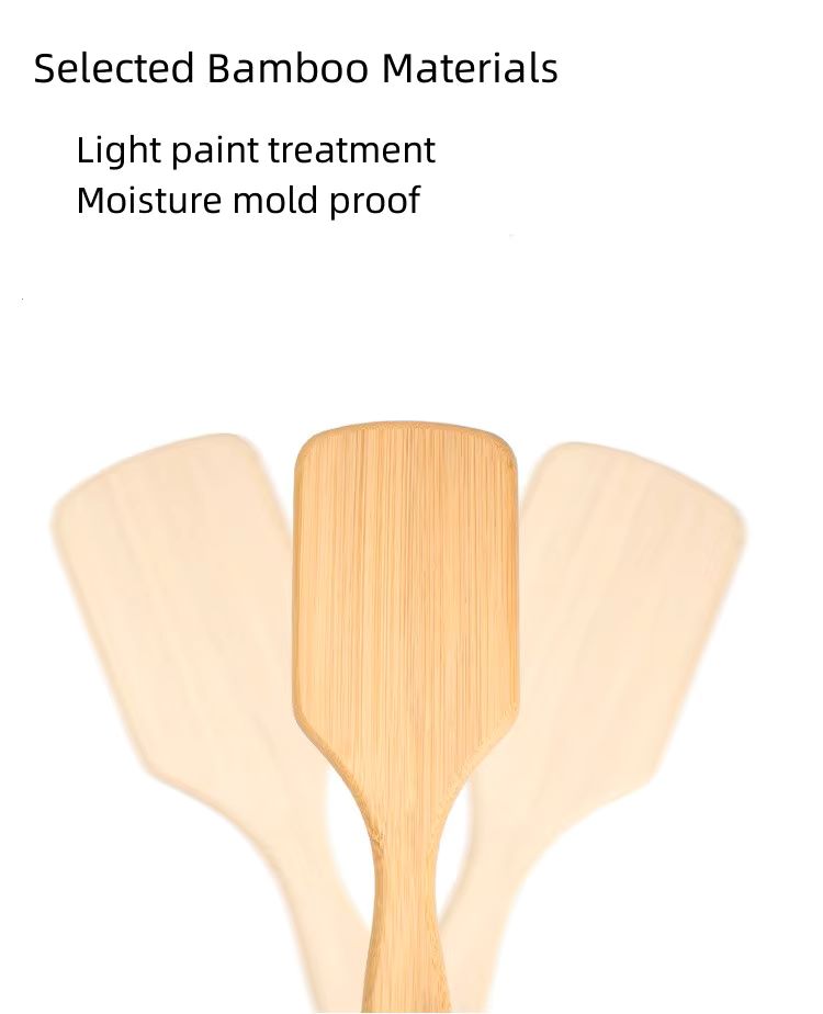 2-Piece Bamboo Hair Brush Set – Eco-Friendly Paddle & Oval Detangling Brushes with Wooden Bristles