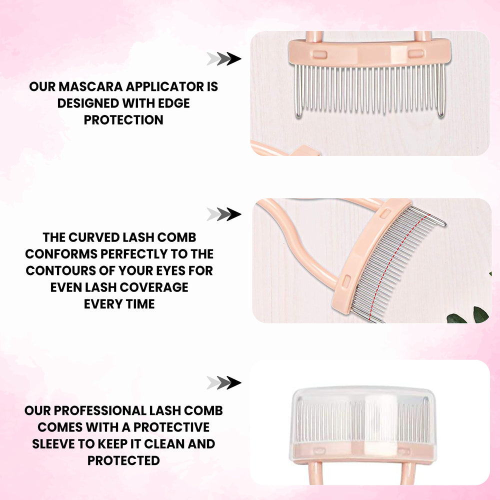 Eyelash Curler Set with Replacement Silicone Pads – Stainless Steel Lash Curler for Long-Lasting Curl, Natural Lift & No Pinching