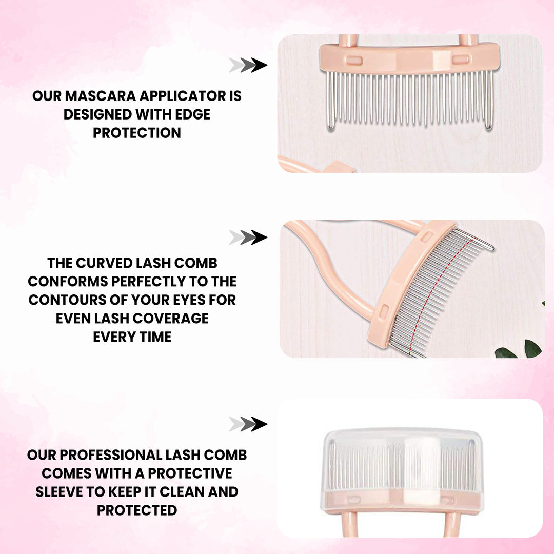 Eyelash Curler Set with Replacement Silicone Pads – Stainless Steel Lash Curler for Long-Lasting Curl, Natural Lift & No Pinching