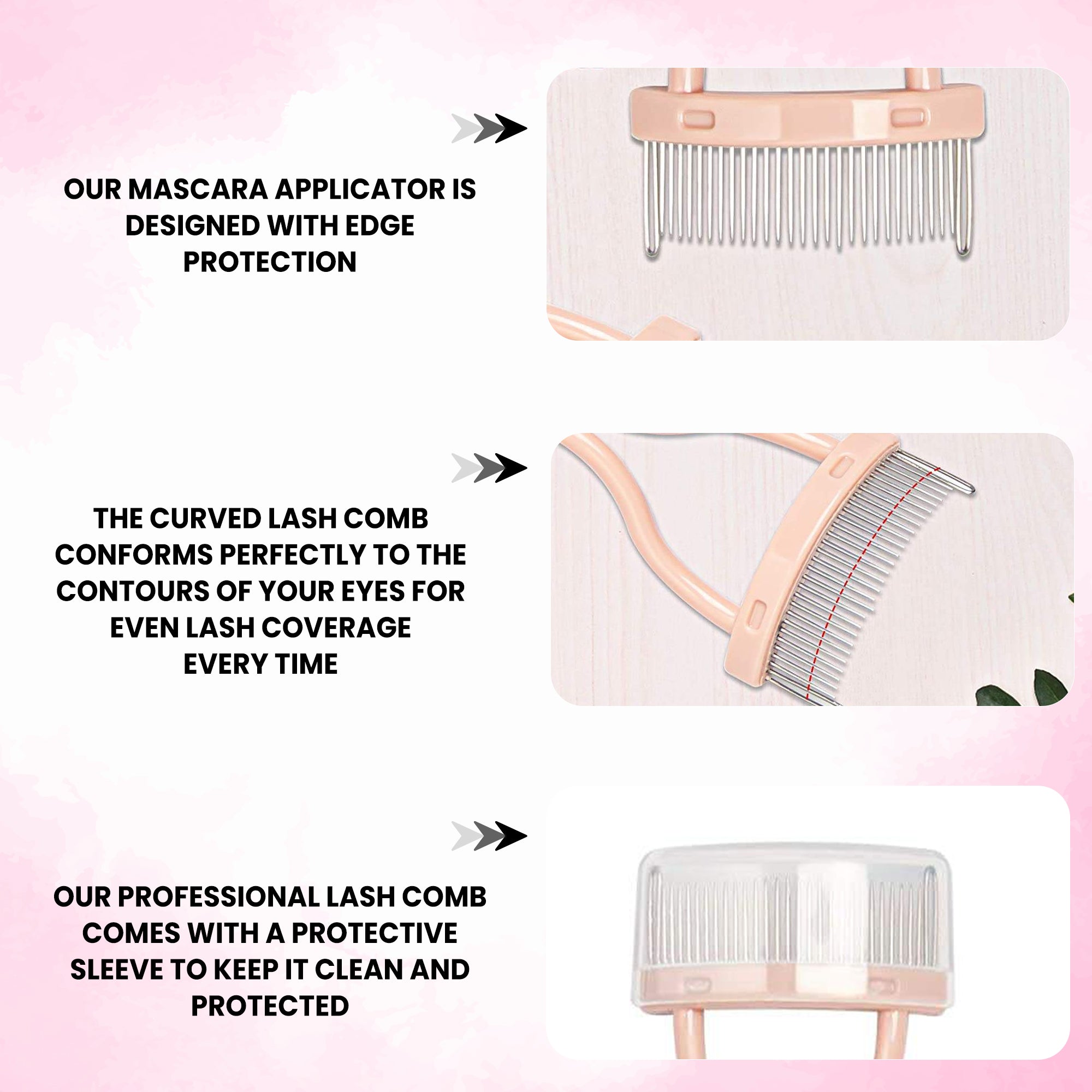 Eyelash Curler Set with Replacement Silicone Pads – Stainless Steel Lash Curler for Long-Lasting Curl, Natural Lift & No Pinching