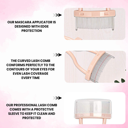 Eyelash Curler Set with Replacement Silicone Pads – Stainless Steel Lash Curler for Long-Lasting Curl, Natural Lift & No Pinching