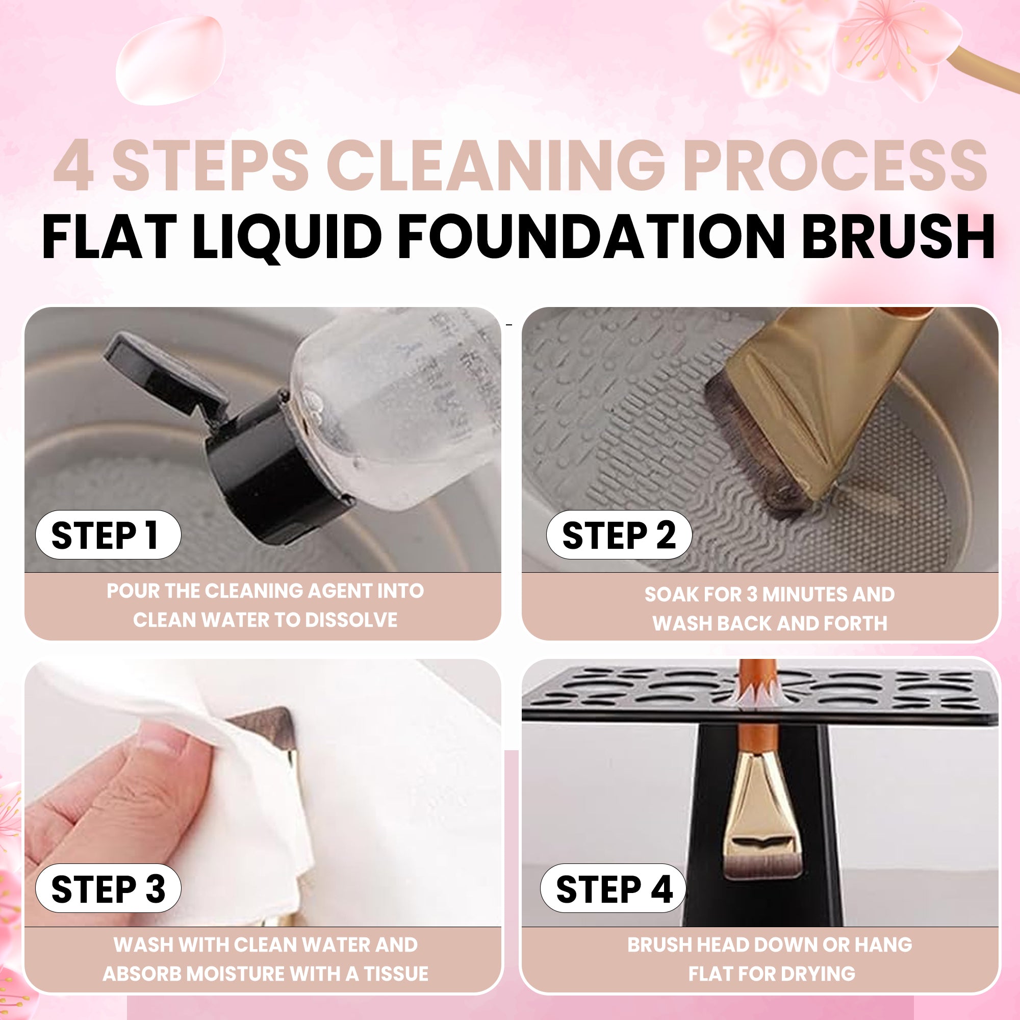 Ultra-Fine Thin Flat Liquid Foundation Brush – Precision Makeup Brush for Smooth, Streak-Free Foundation, Contour & Concealer Application