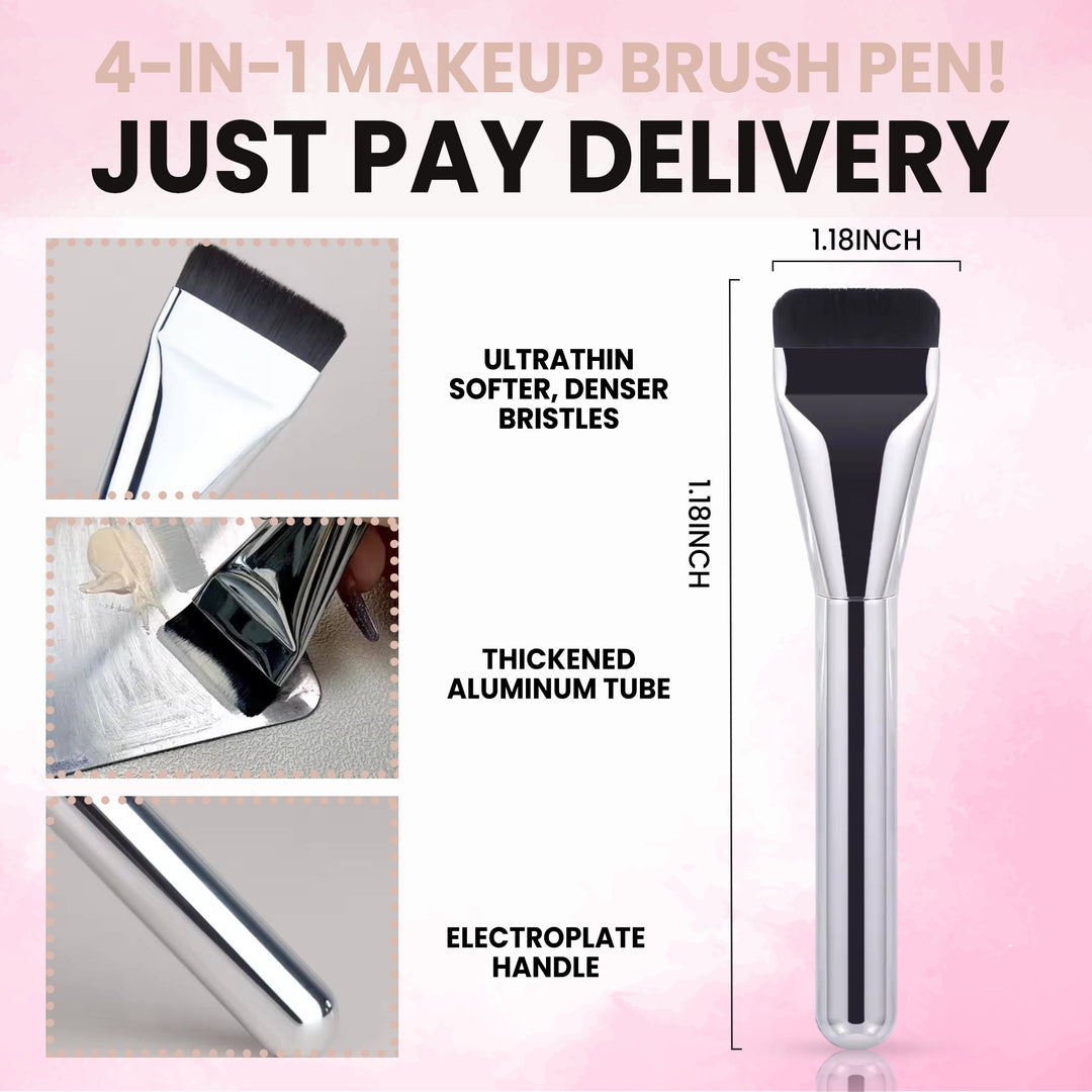 High-End Ultra Fine Thin Flat Liquid Foundation Brush | Smooth, Streak-Free Makeup Application