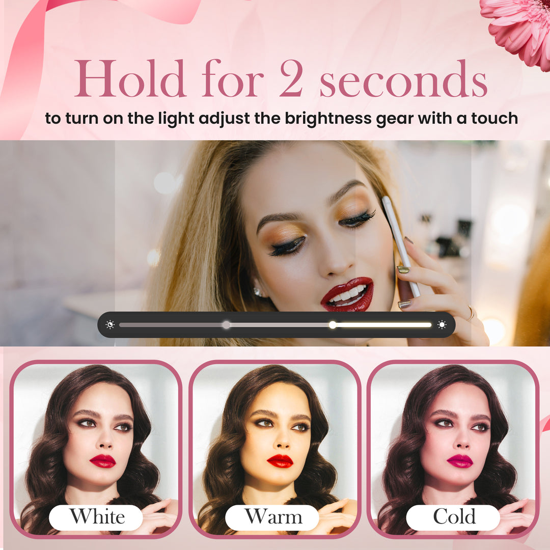 Women Gift – 5 Stars Custom Portable LED Light Makeup Mirror | Fashionable Compact Vanity Mirror