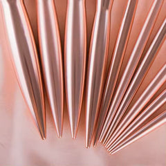 Beautimax Luxury 15-Piece Rose Gold Makeup Brush Set with Travel Pouch