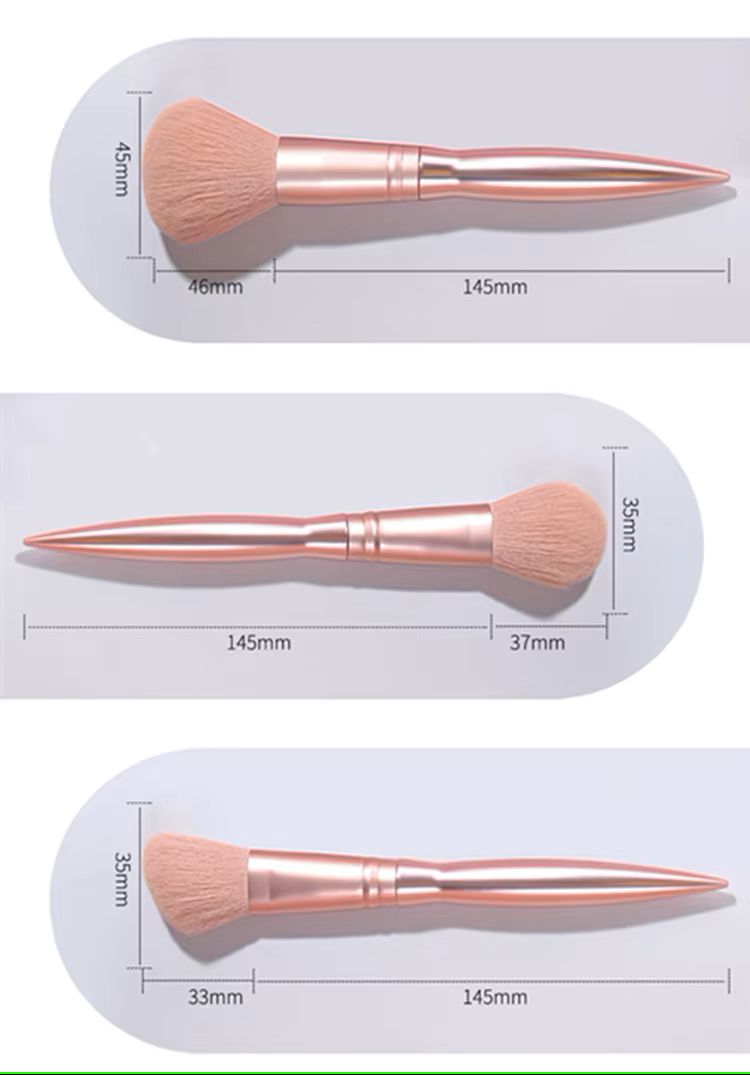 Beautimax Luxury 15-Piece Rose Gold Makeup Brush Set with Travel Pouch