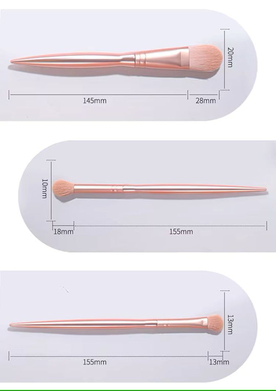Beautimax Luxury 15-Piece Rose Gold Makeup Brush Set with Travel Pouch