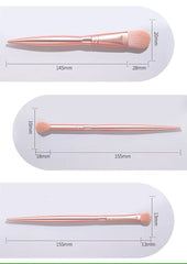 Beautimax Luxury 15-Piece Rose Gold Makeup Brush Set with Travel Pouch