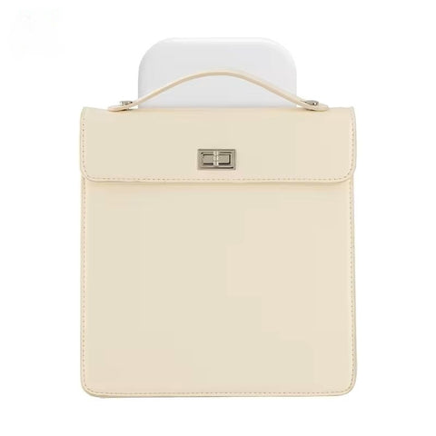 Portable Makeup Case with LED Mirror Travel Cosmetic Bag with Handle & Touch Light Vanity Mirror