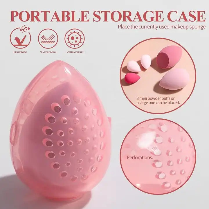 24-Piece Professional Makeup Brush & Sponge Set with Storage Cup Face & Eye Brushes, Beauty Blenders & Brush Cleaner