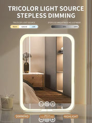 LED Touchscreen Makeup Mirror Adjustable Light Vanity Mirror with Smart Dimming for Beauty & Skincare