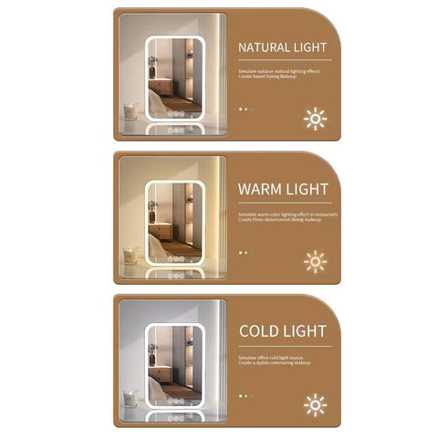 LED Touchscreen Makeup Mirror Adjustable Light Vanity Mirror with Smart Dimming for Beauty & Skincare