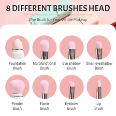 10-Piece Travel Makeup Brush & Sponge Set with Storage Case – Compact Beauty Kit for Eyes & Face