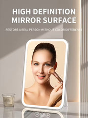 LED Touchscreen Makeup Mirror Adjustable Light Vanity Mirror with Smart Dimming for Beauty & Skincare