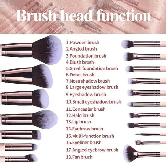 New 25PCS Face Makeup Tools Set Makeup Sponge Rotatable Brushes Holder Makeup Brush Set Gift Pack