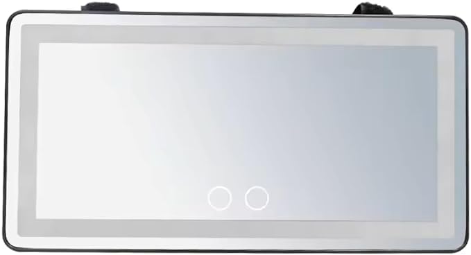 Car Vanity Mirror Make Up At A Car Hang On the Visor Board 3 Color LED Light Adjustable Brightness With Lithium Battery Mirror