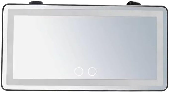 Car Vanity Mirror Make Up At A Car Hang On the Visor Board 3 Color LED Light Adjustable Brightness With Lithium Battery Mirror