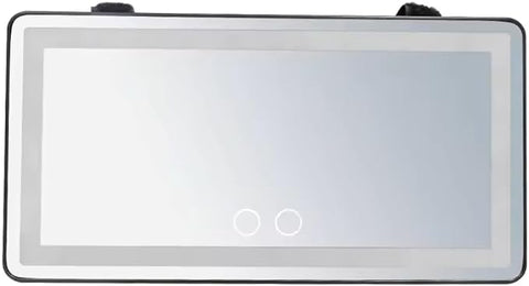 Car Vanity Mirror Make Up At A Car Hang On the Visor Board 3 Color LED Light Adjustable Brightness With Lithium Battery Mirror