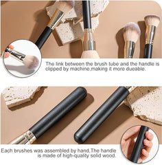 Generic NEW Makeup FACE Brush Professional Large Foundation Blending Powder Liquid Cream Contour Highlighter Kabuki Brush 4 pcs