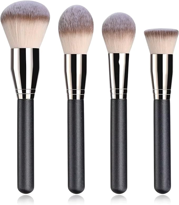 Generic NEW Makeup FACE Brush Professional Large Foundation Blending Powder Liquid Cream Contour Highlighter Kabuki Brush 4 pcs